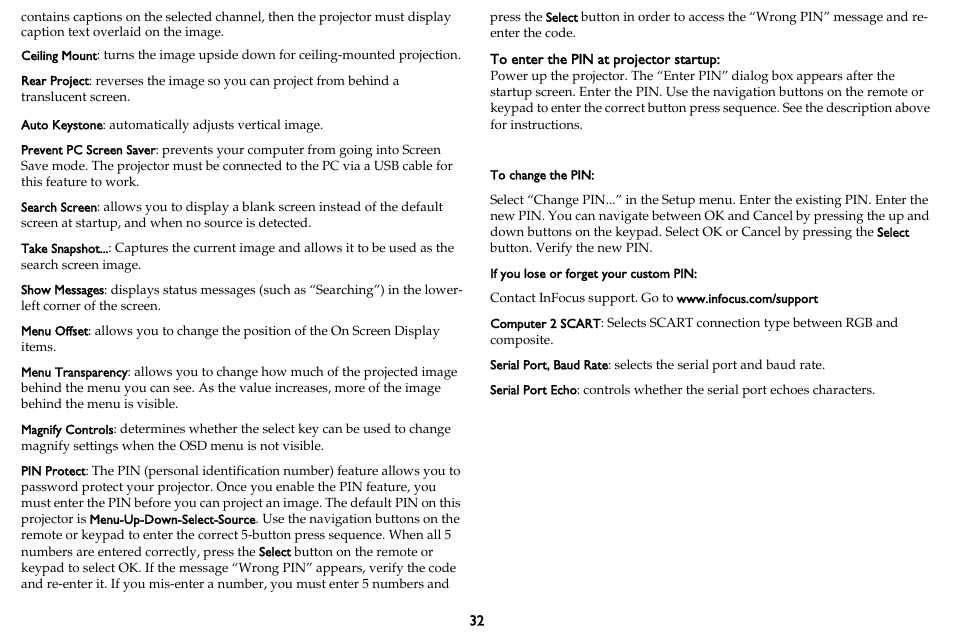 InFocus IN3102 User Manual | Page 33 / 39
