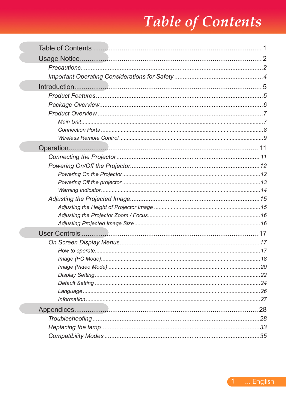 InFocus X6 User Manual | Page 2 / 37