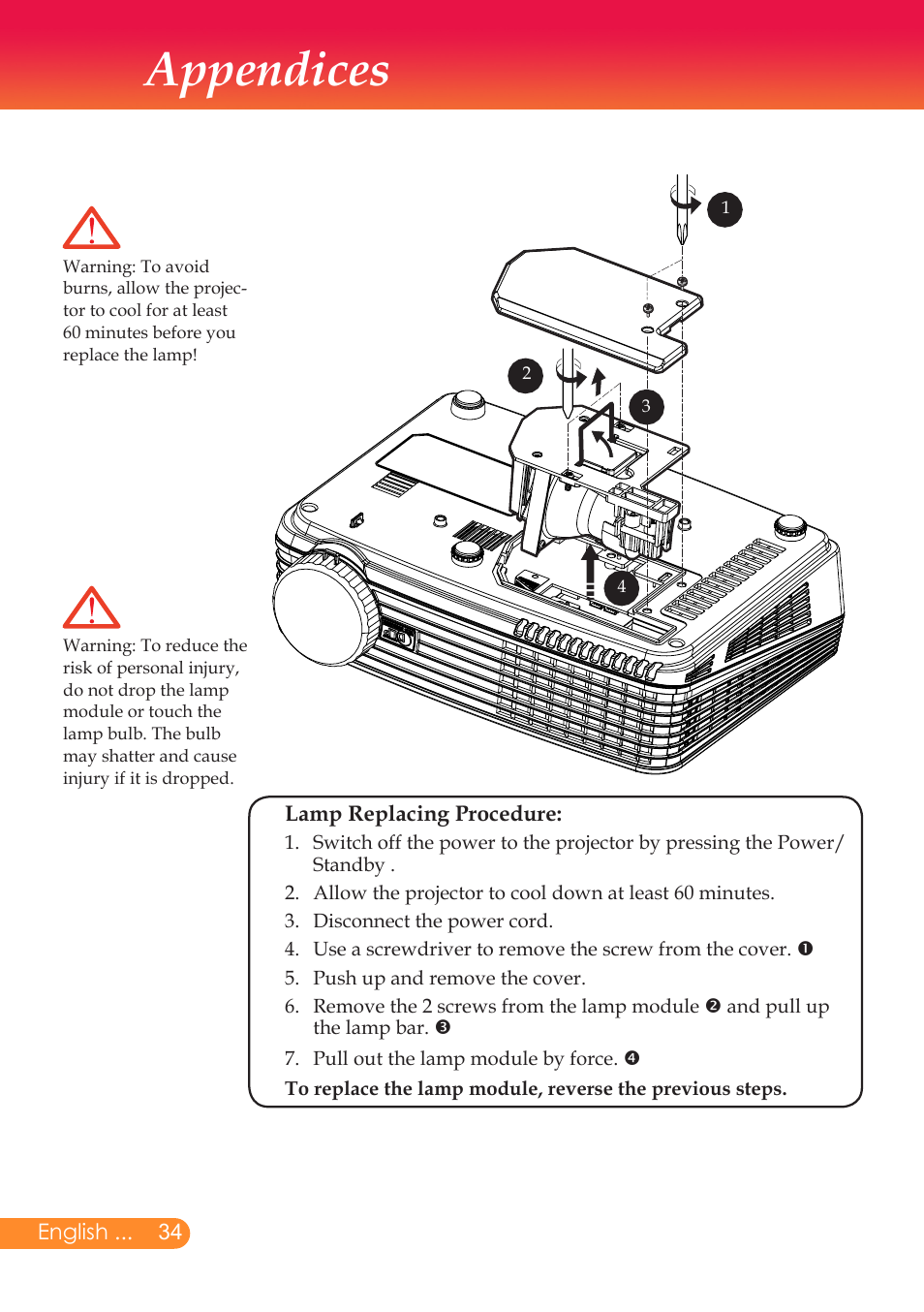 Appendices | InFocus X6 User Manual | Page 35 / 37
