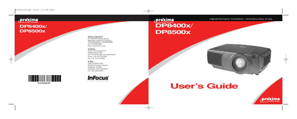 InFocus DP8400x User Manual | 61 pages