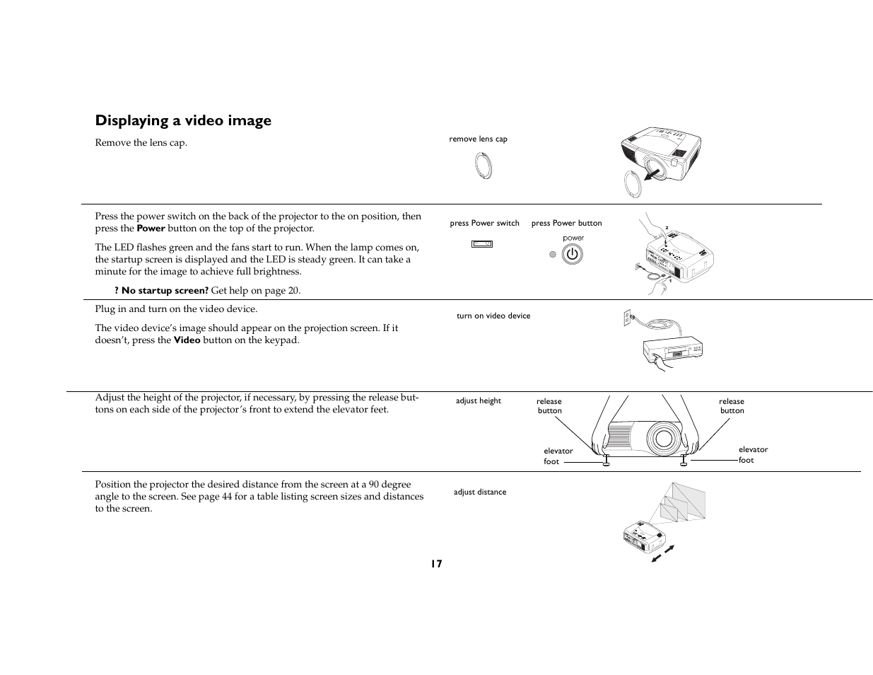 Displaying a video image | InFocus DP8400x User Manual | Page 18 / 61