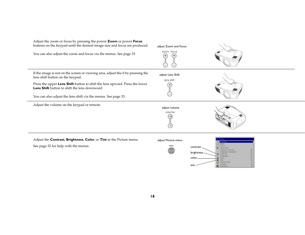 InFocus DP8400x User Manual | Page 19 / 61