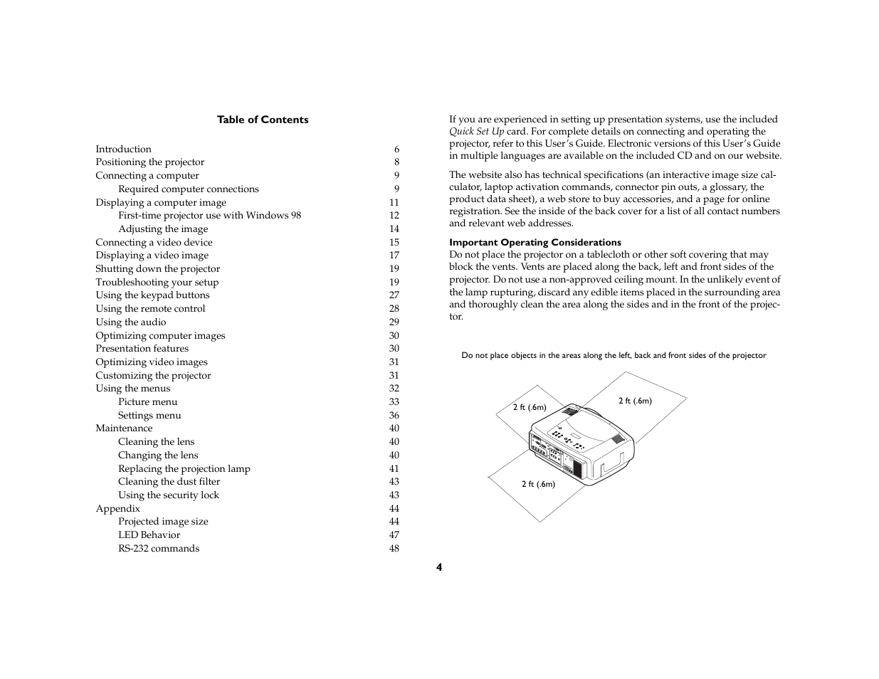 InFocus DP8400x User Manual | Page 5 / 61