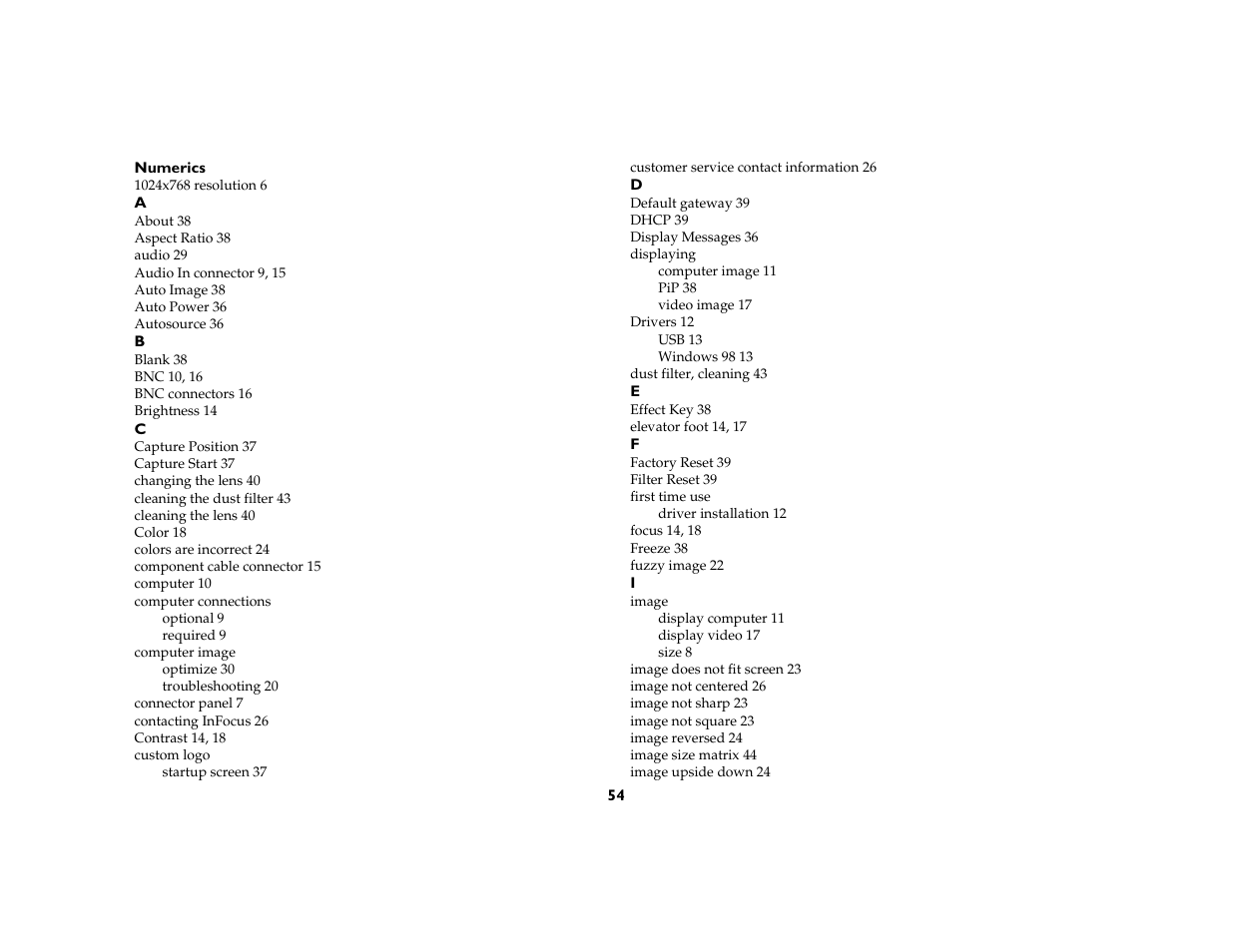 InFocus DP8400x User Manual | Page 55 / 61