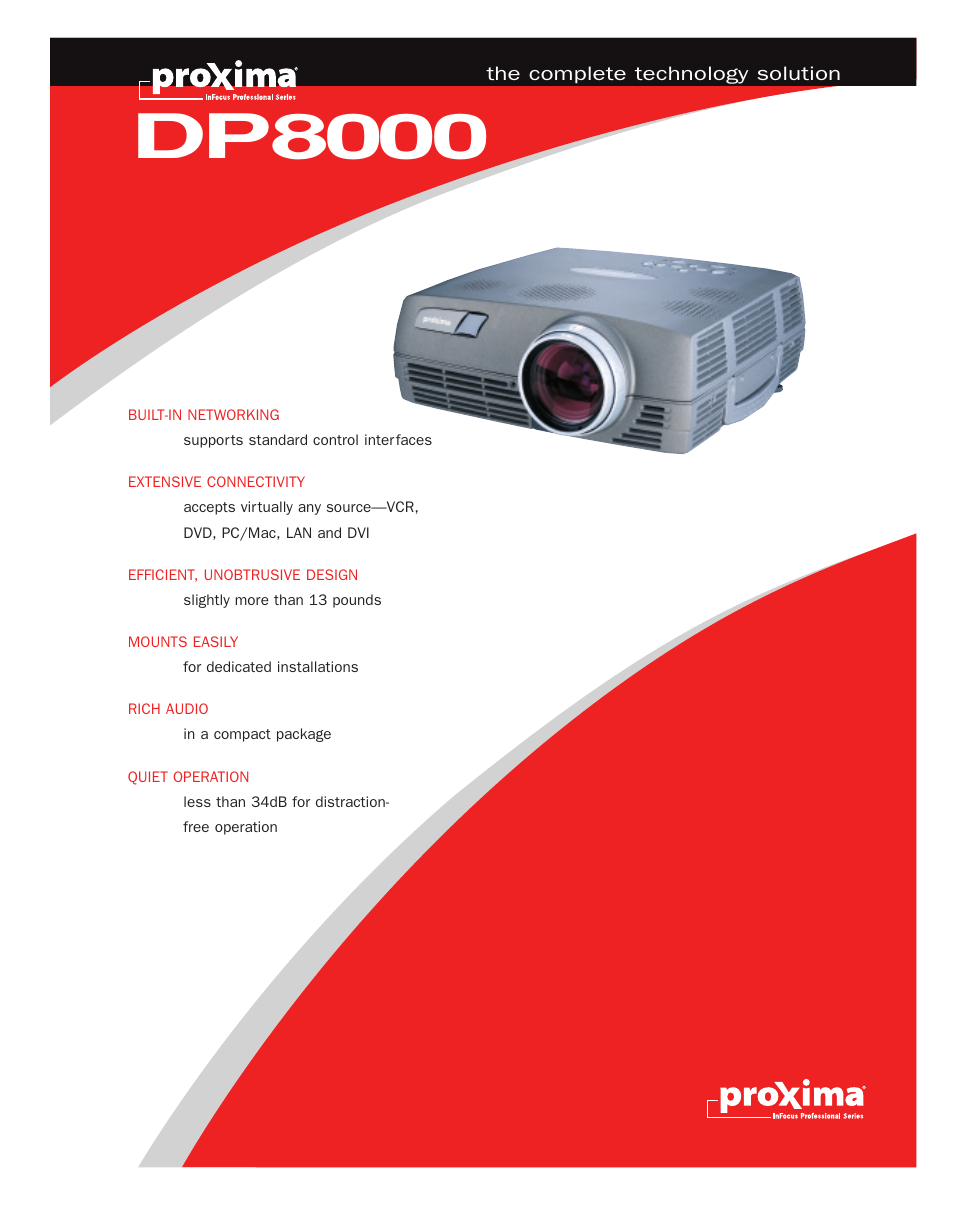 InFocus DP8000 User Manual | 4 pages