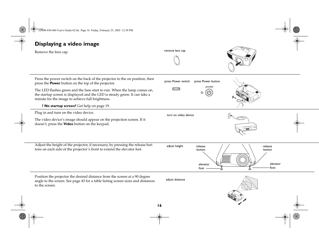 Displaying a video image | InFocus INTEGRATION LP840 User Manual | Page 18 / 60