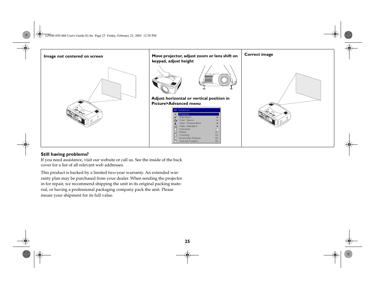 InFocus INTEGRATION LP840 User Manual | Page 27 / 60
