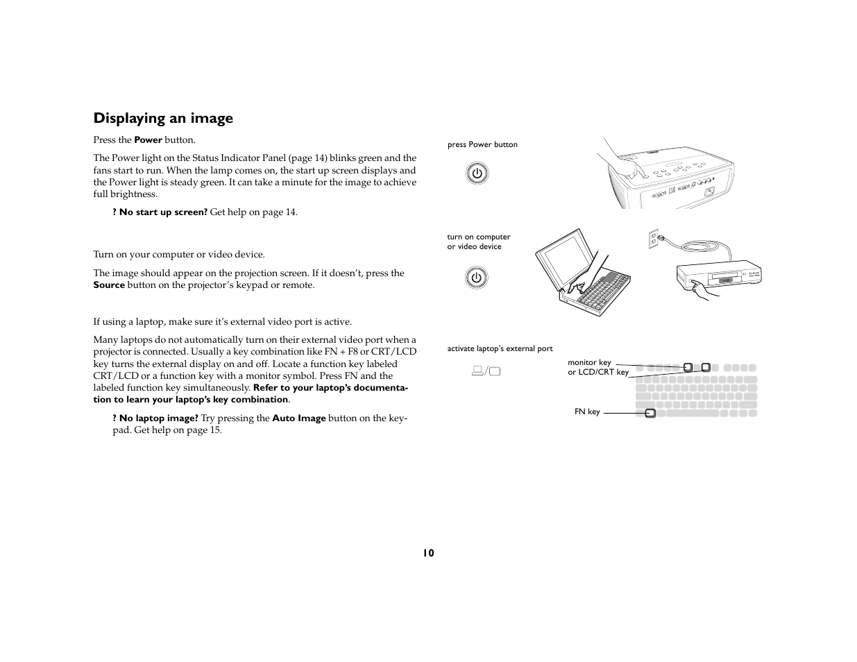 Displaying an image | InFocus IN20 User Manual | Page 11 / 41