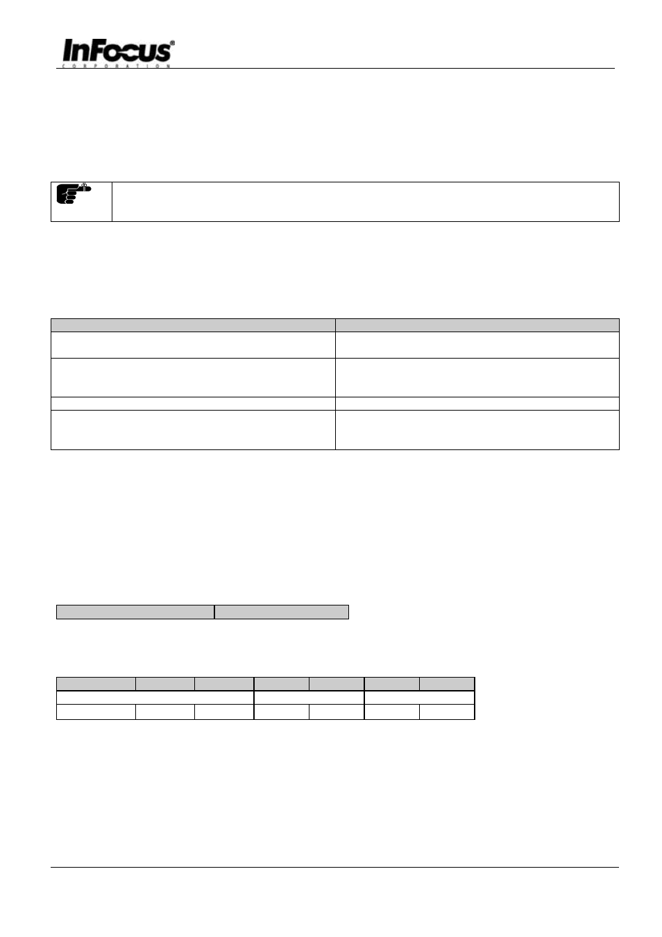 2 general, 3 function type, 4 protocol messages | InFocus C95 User Manual | Page 4 / 12