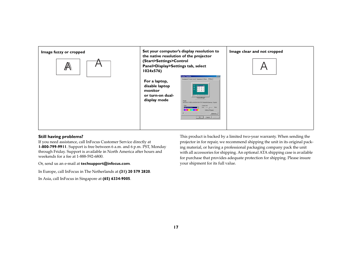 InFocus 5700 User Manual | Page 17 / 43