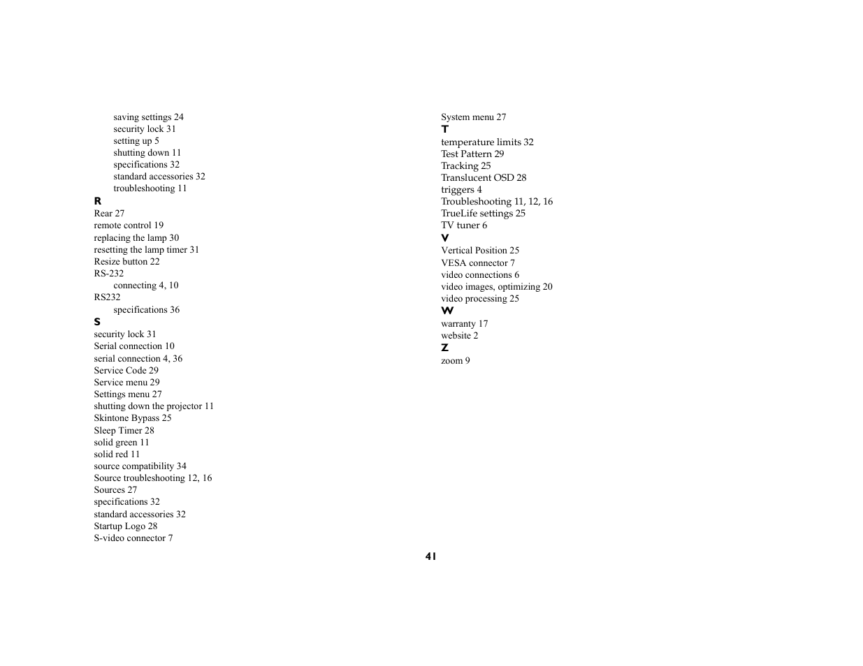 InFocus 5700 User Manual | Page 41 / 43