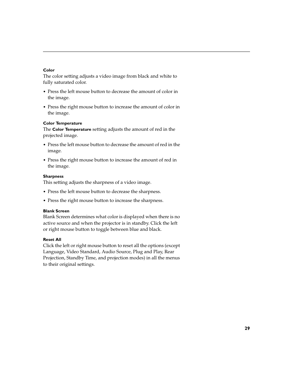 InFocus XGA multimedia projector LP930 User Manual | Page 38 / 77