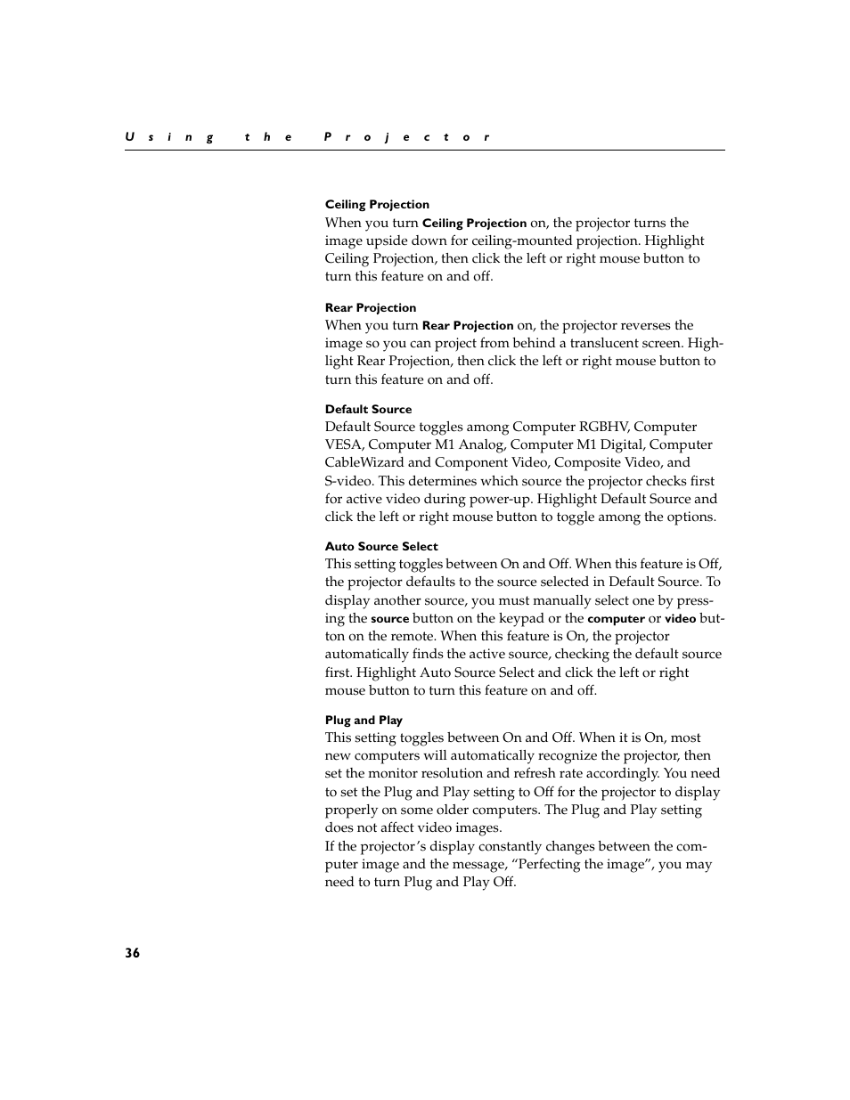 InFocus XGA multimedia projector LP930 User Manual | Page 45 / 77