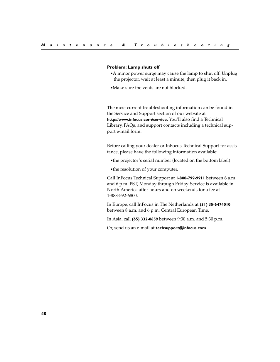InFocus XGA multimedia projector LP930 User Manual | Page 57 / 77