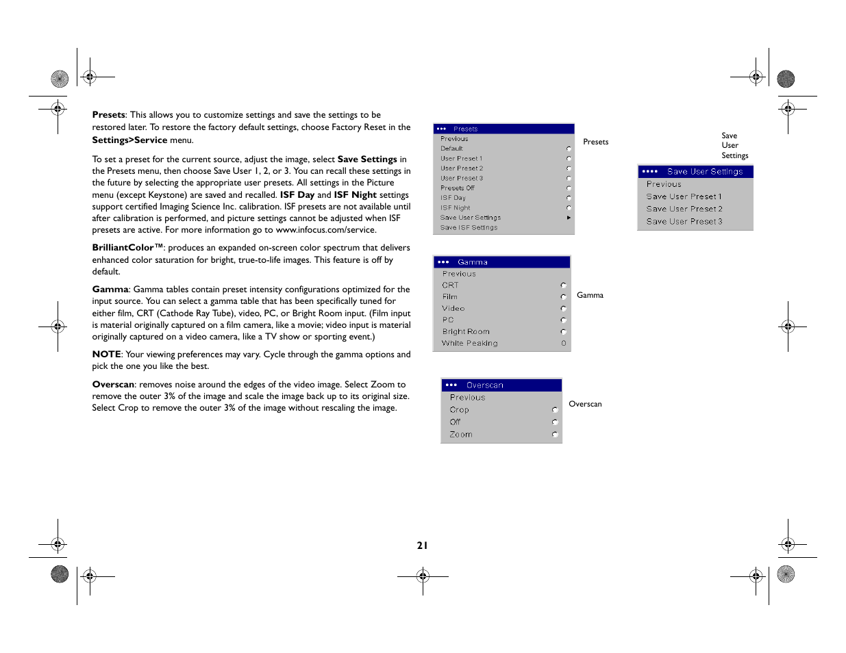 InFocus IN82 User Manual | Page 22 / 39