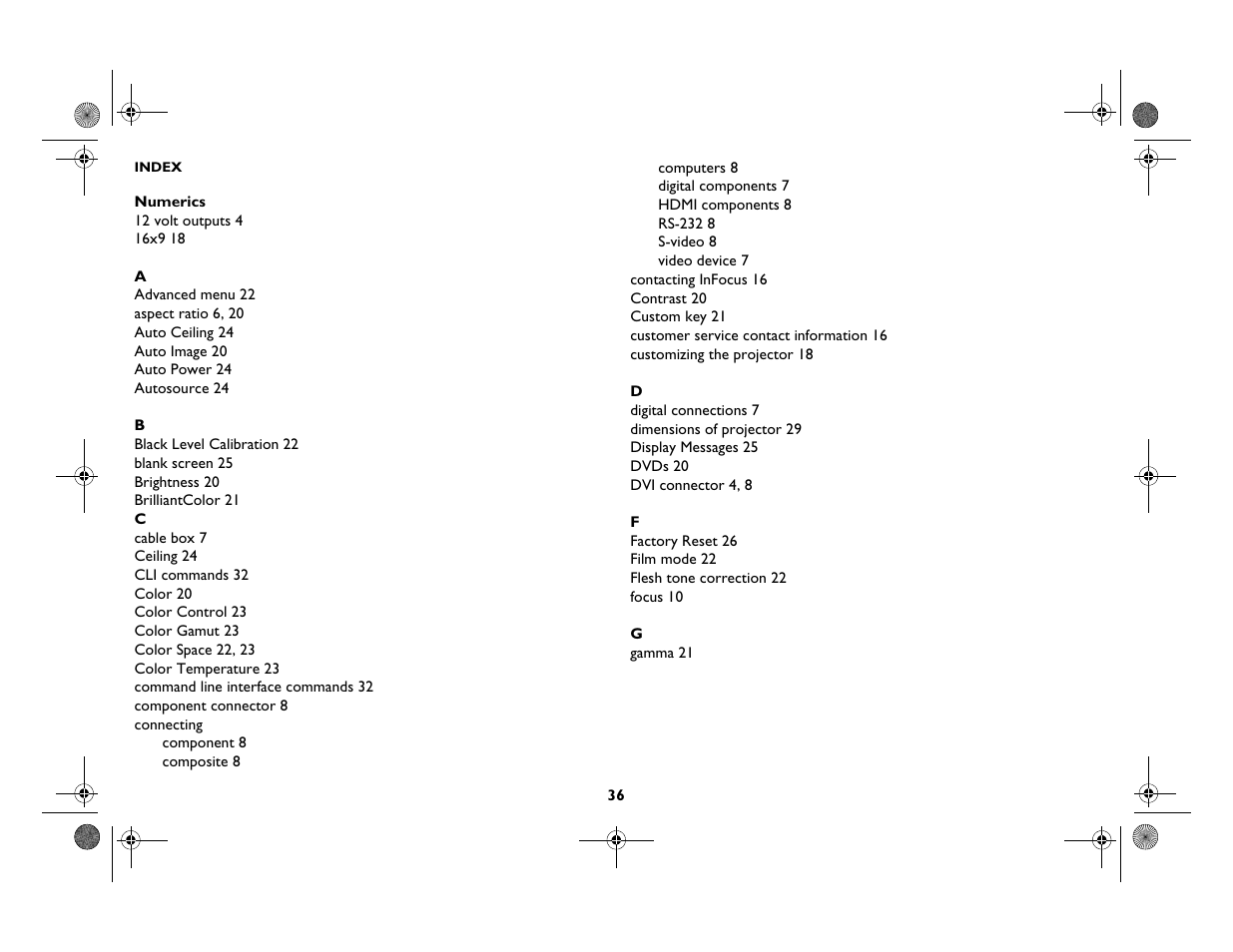 InFocus IN82 User Manual | Page 37 / 39