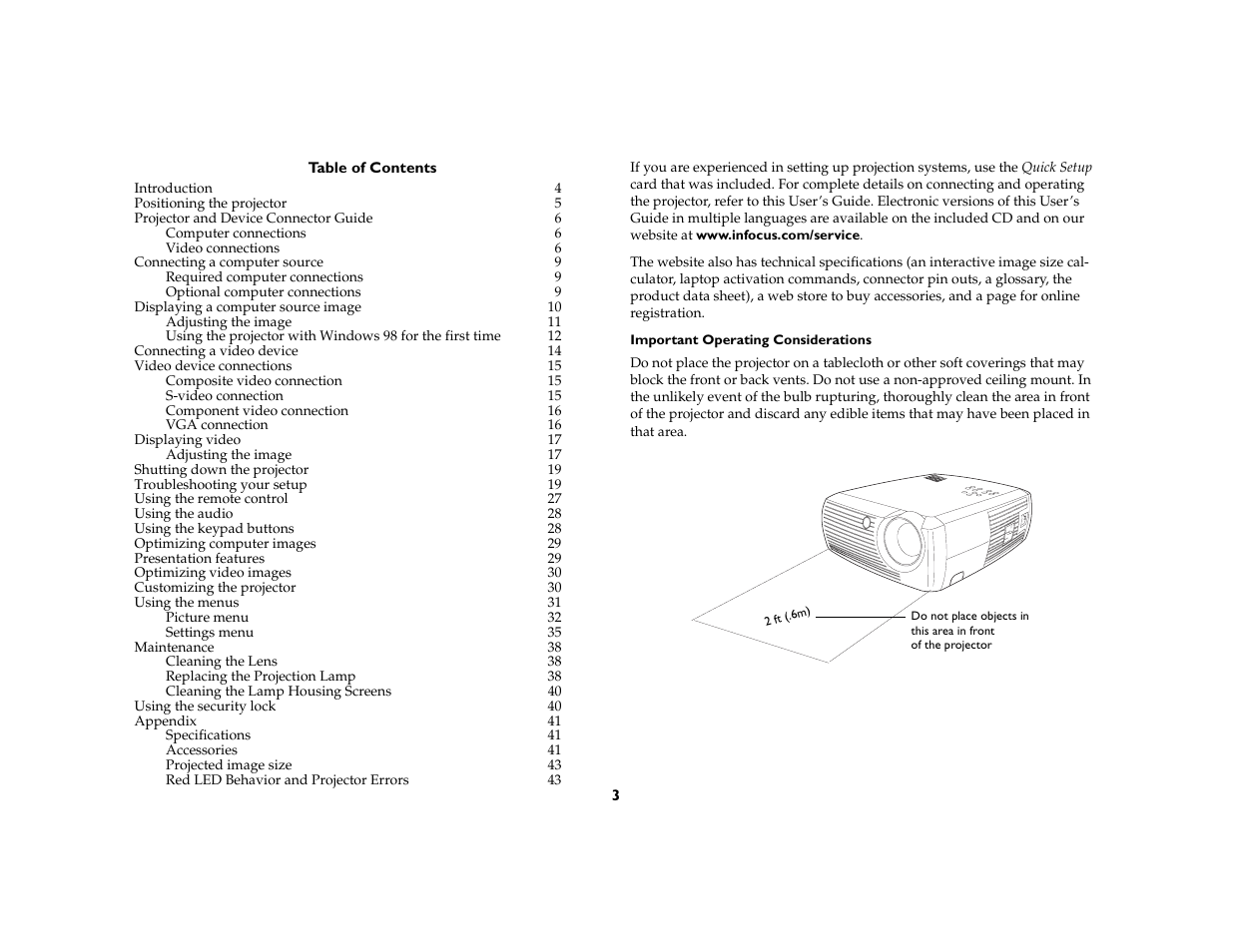 InFocus X1 User Manual | Page 4 / 50
