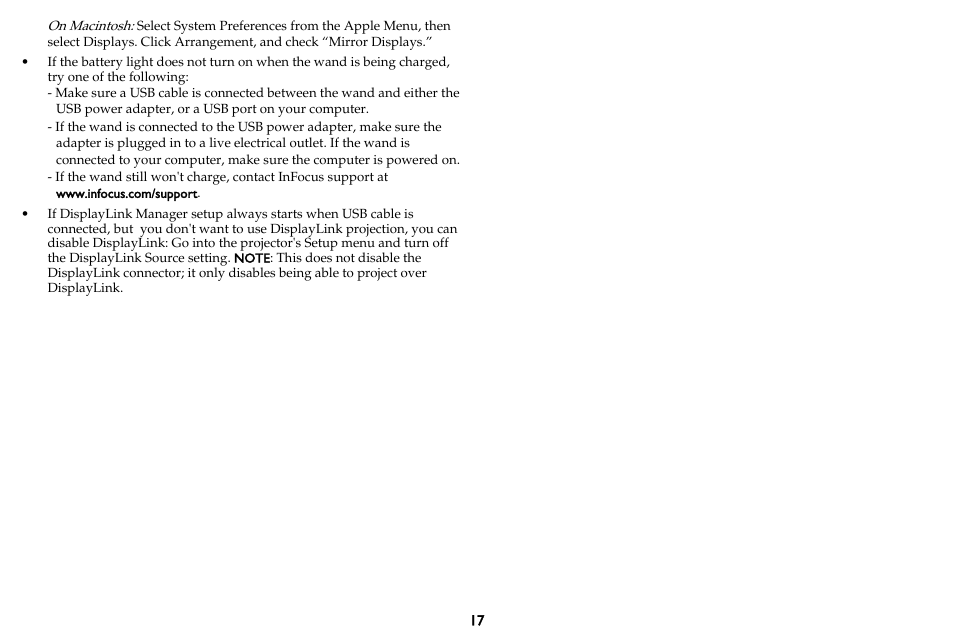 InFocus DISPLAY LINK IN3902LB User Manual | Page 18 / 51