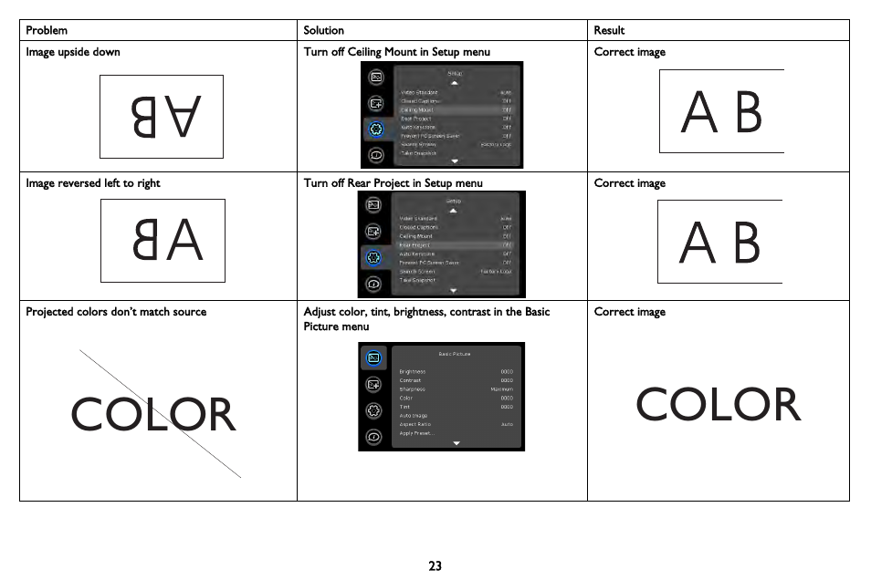 Color | InFocus DISPLAY LINK IN3902LB User Manual | Page 24 / 51