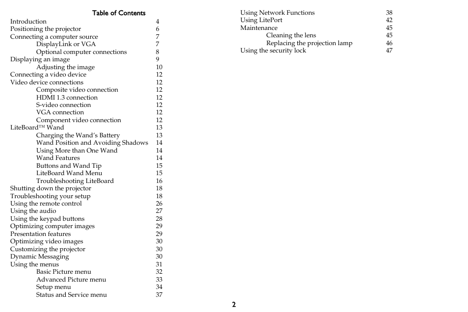 InFocus DISPLAY LINK IN3902LB User Manual | Page 3 / 51