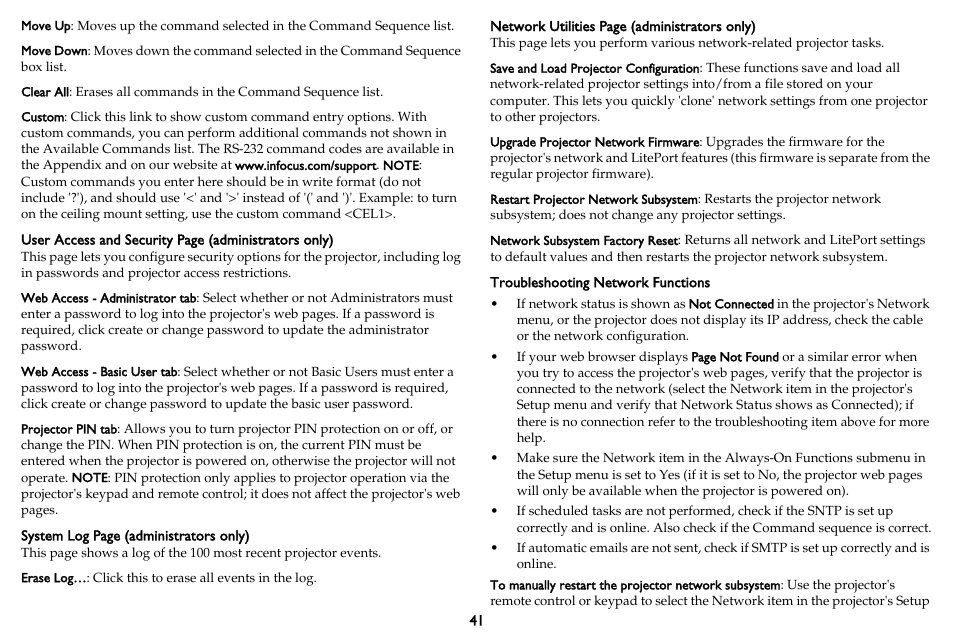 InFocus DISPLAY LINK IN3902LB User Manual | Page 42 / 51