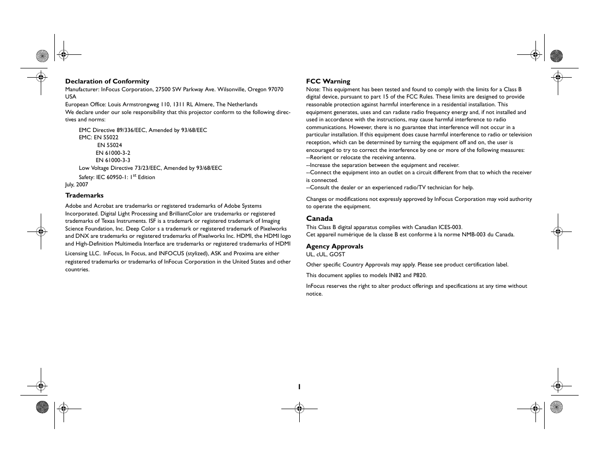 InFocus Play Big IN82 User Manual | Page 2 / 39