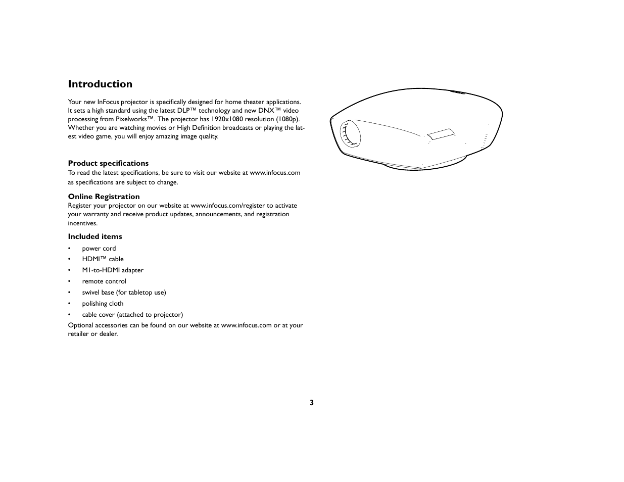 Introduction | InFocus Play Big IN82 User Manual | Page 4 / 39