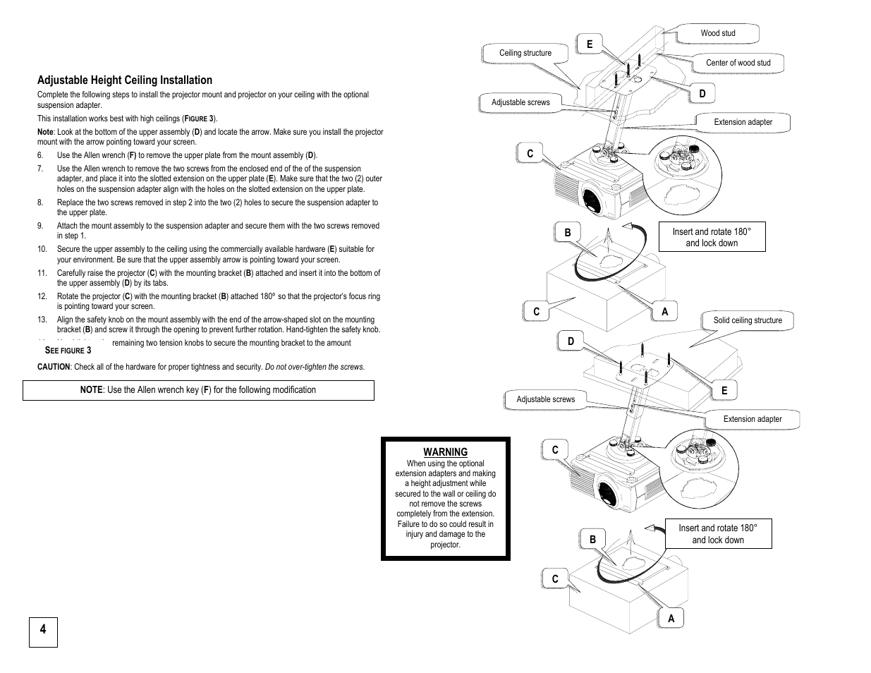 InFocus SP-CEIL-010 User Manual | Page 4 / 5