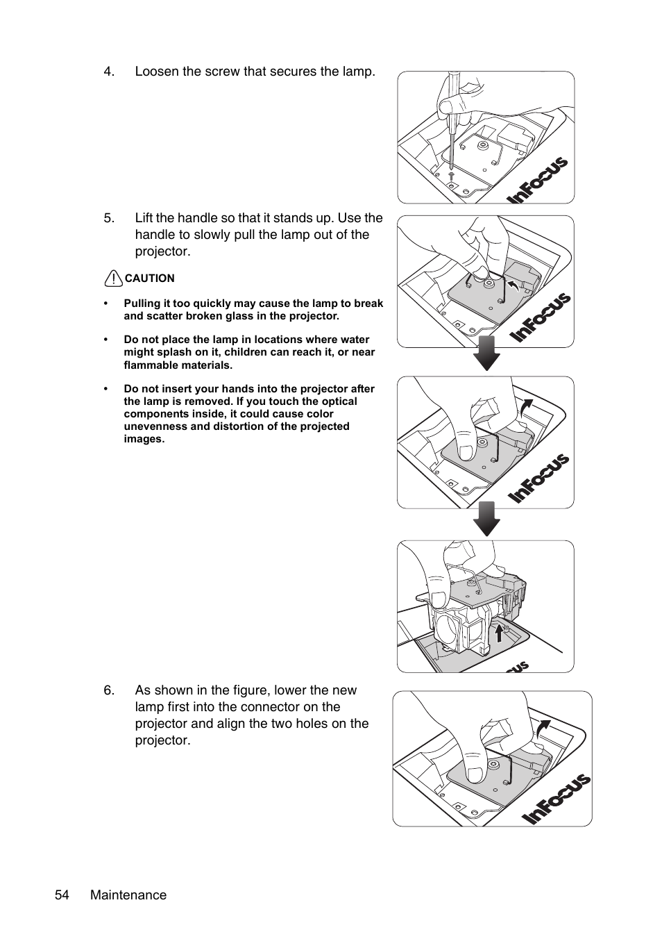 InFocus XS1 User Manual | Page 54 / 61