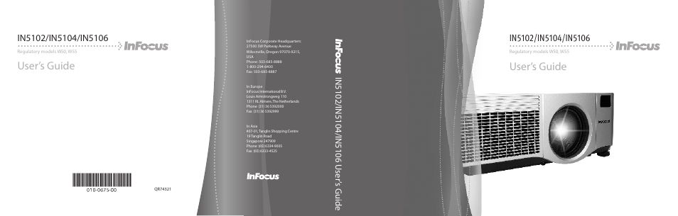 InFocus IN5104 User Manual | 51 pages