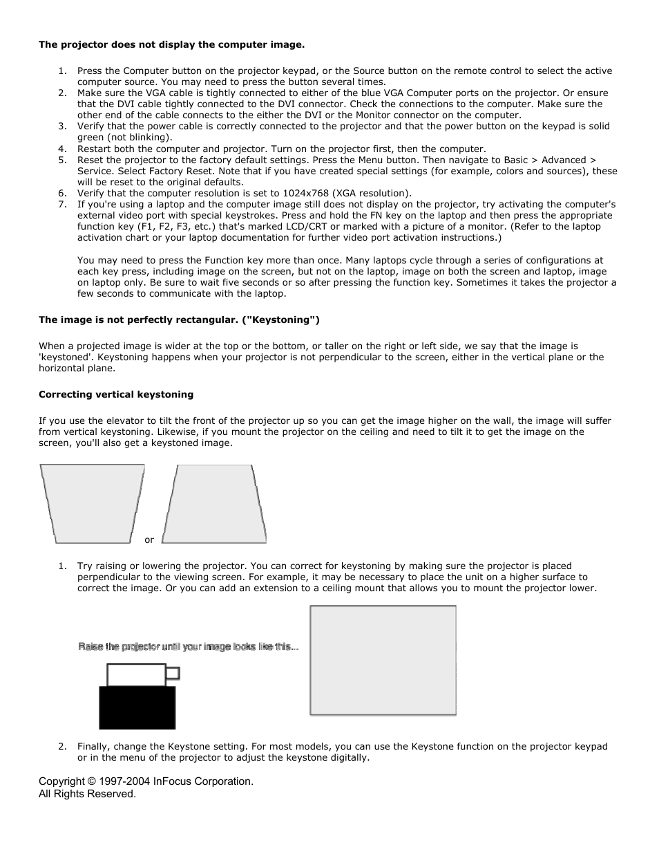 InFocus ASK PROXIMA C95 User Manual | Page 2 / 4