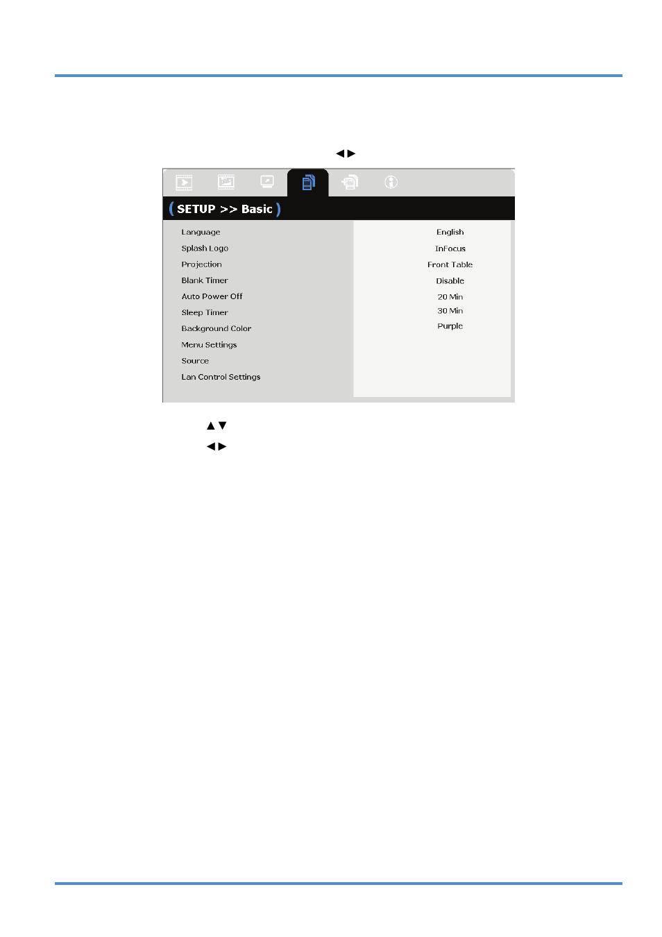Setting the osd language, Etting the, Anguage | InFocus DISPERINDAG IN3118HD User Manual | Page 21 / 54
