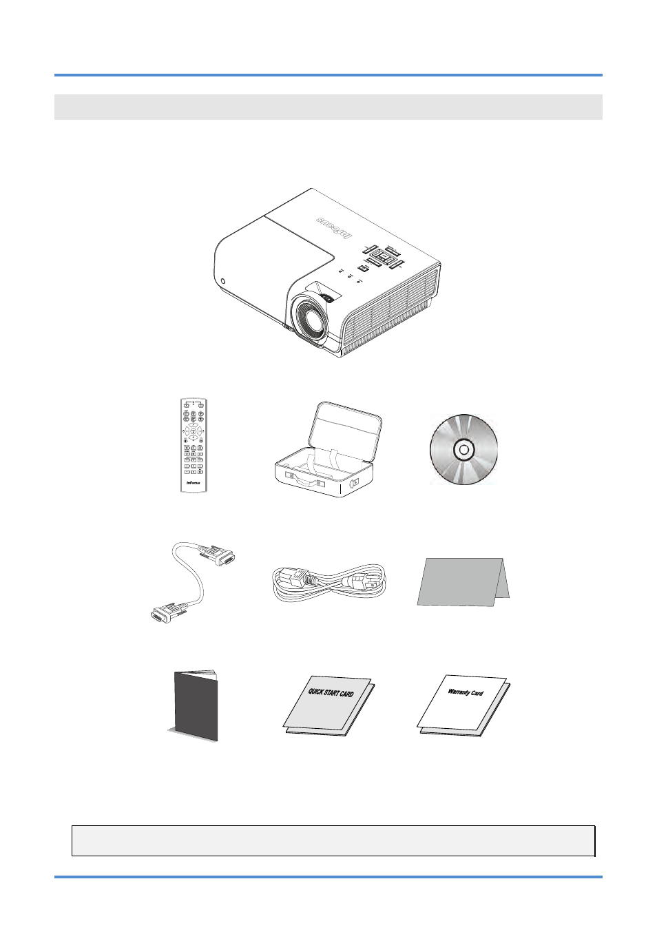 Getting started, Packing checklist, Acking | Hecklist, Etting, Tarted, Dlp projector – user’s manual | InFocus DISPERINDAG IN3118HD User Manual | Page 8 / 54