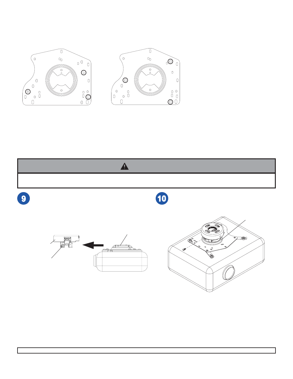 Warning | InFocus SP-CEIL-UNIV User Manual | Page 10 / 11