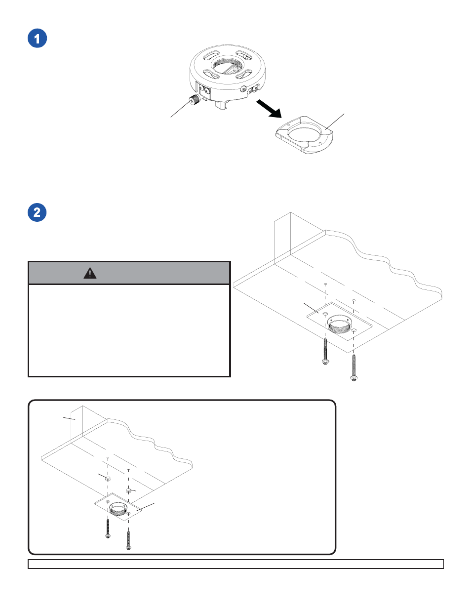 Warning, Fq l l | InFocus SP-CEIL-UNIV User Manual | Page 3 / 11