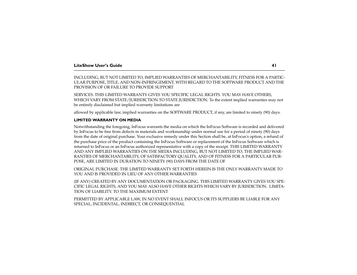 InFocus LiteShow DP1200x M1 User Manual | Page 46 / 48