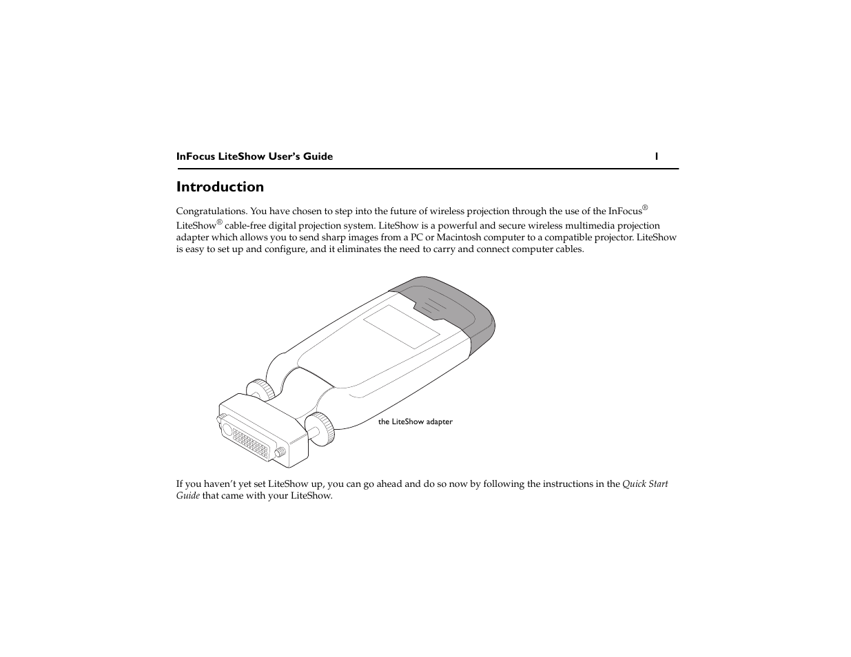 Introduction | InFocus LiteShow DP1200x M1 User Manual | Page 6 / 48