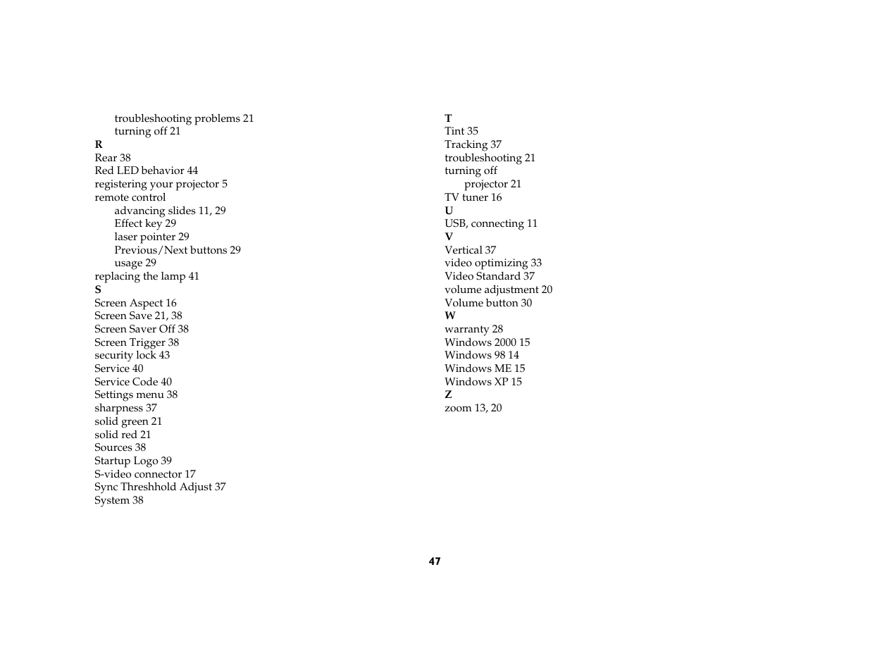 InFocus X3 User Manual | Page 47 / 50