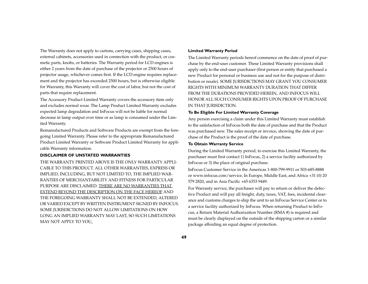 InFocus X3 User Manual | Page 49 / 50