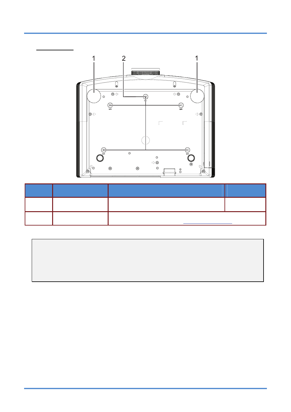 Bottom view | InFocus IN5318 User Manual | Page 13 / 61