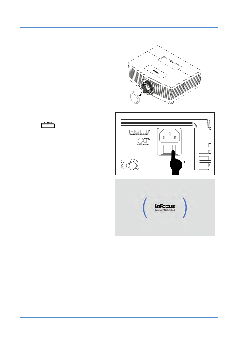 Starting and shutting down the projector | InFocus IN5318 User Manual | Page 19 / 61