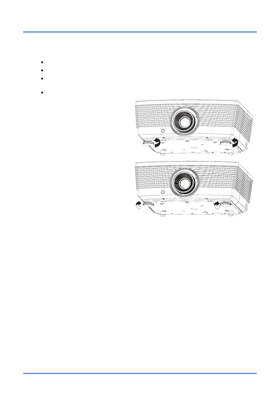 Adjusting the projector level | InFocus IN5318 User Manual | Page 21 / 61