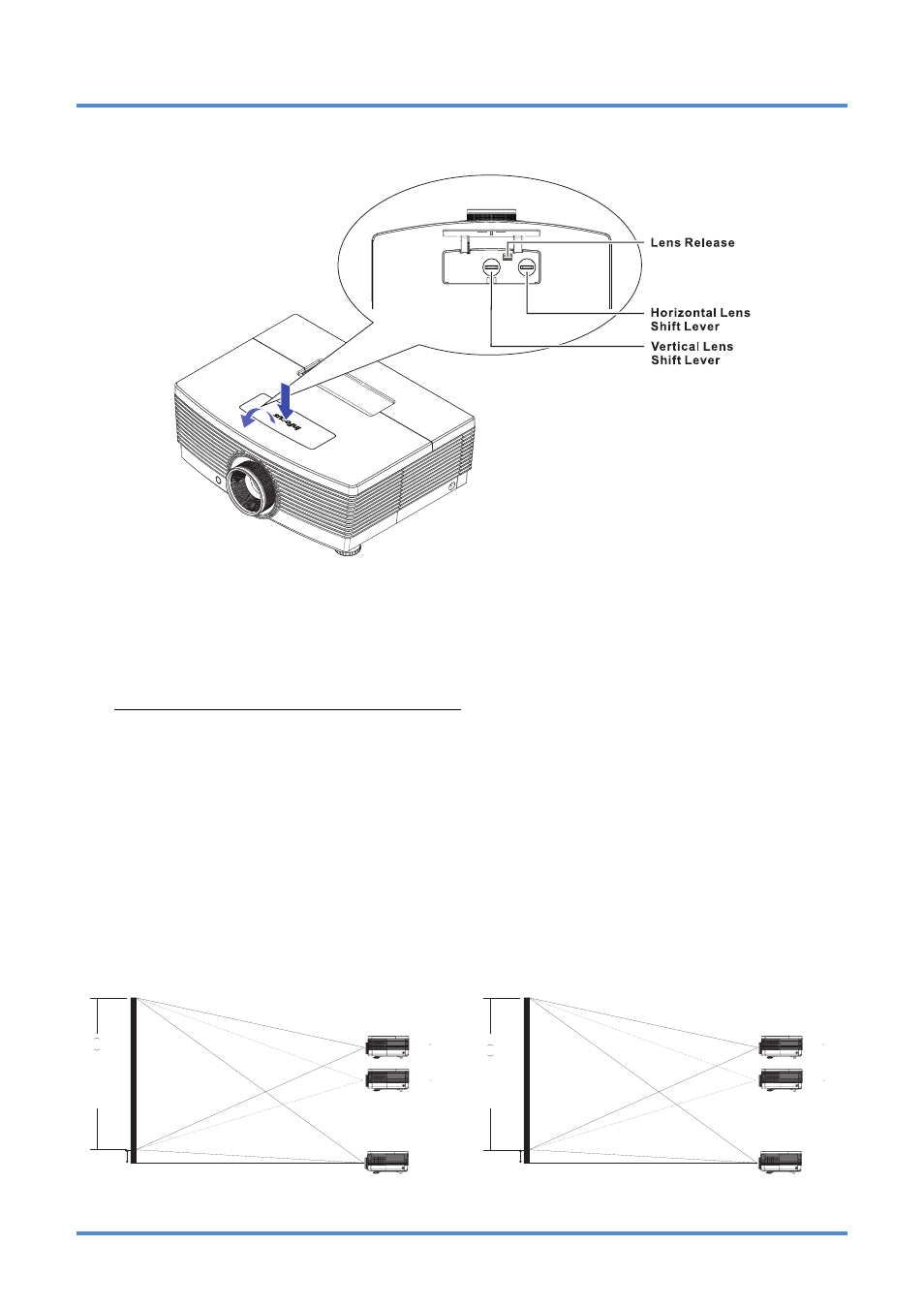 Adjusting projected image position using shift, Adjusting the vertical image position | InFocus IN5318 User Manual | Page 22 / 61