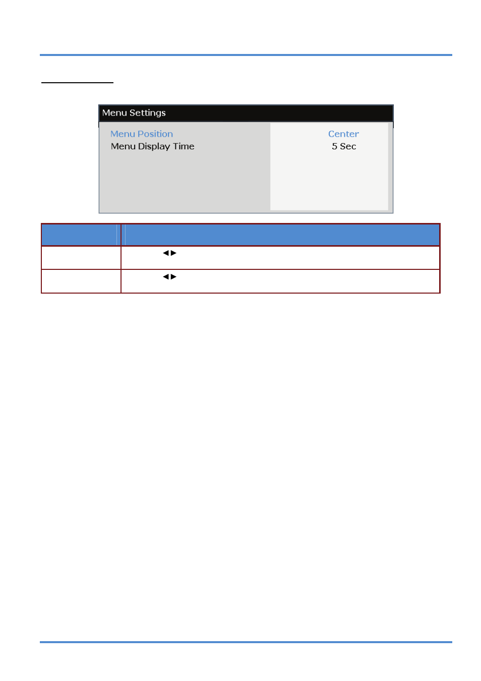 Menu settings | InFocus IN5318 User Manual | Page 35 / 61