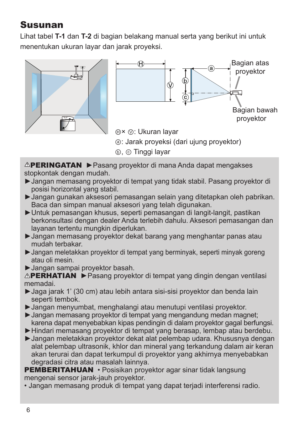 Susunan | InFocus IN5124 User Manual | Page 10 / 42