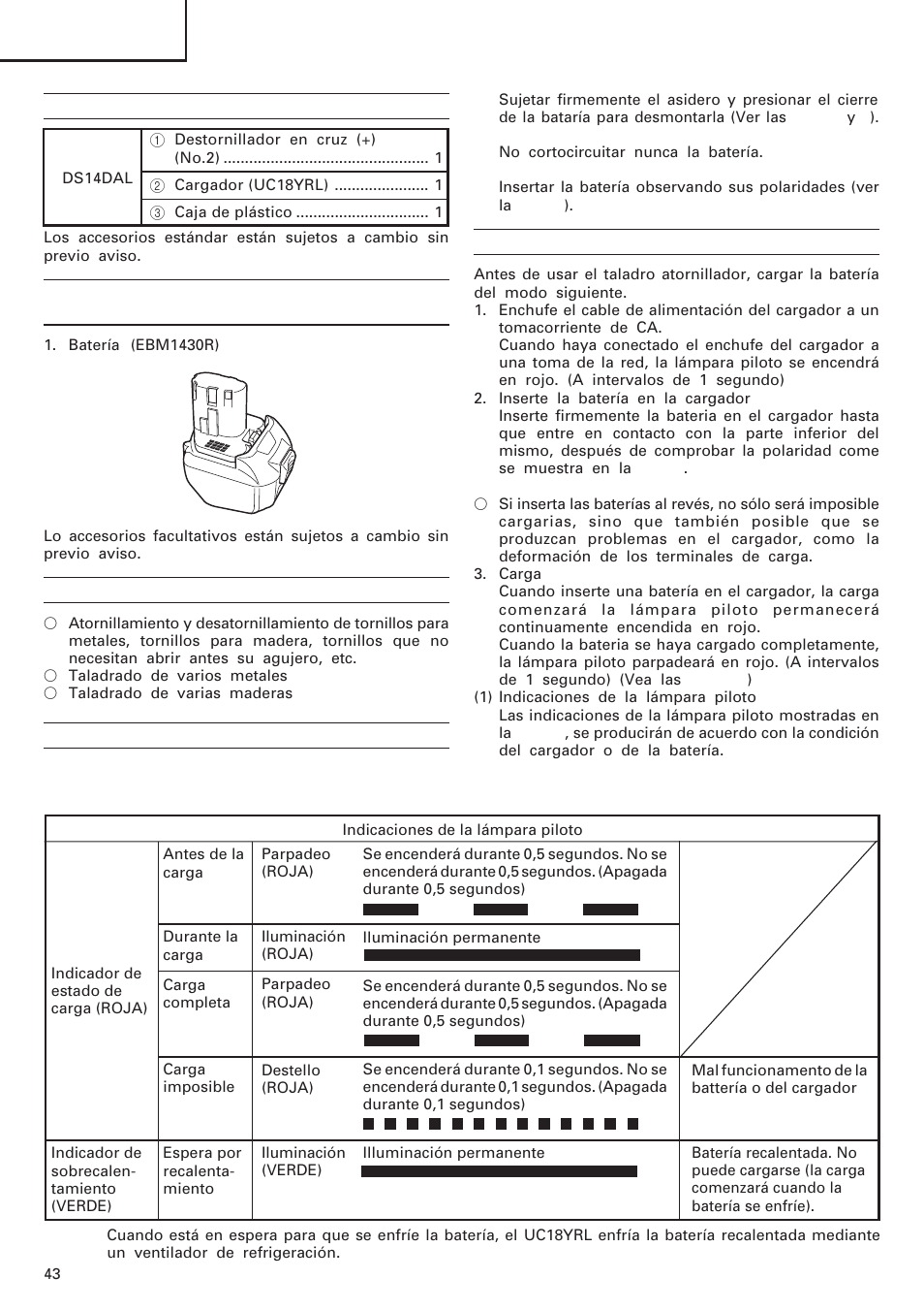 Español | InFocus DS 14DAL User Manual | Page 44 / 70