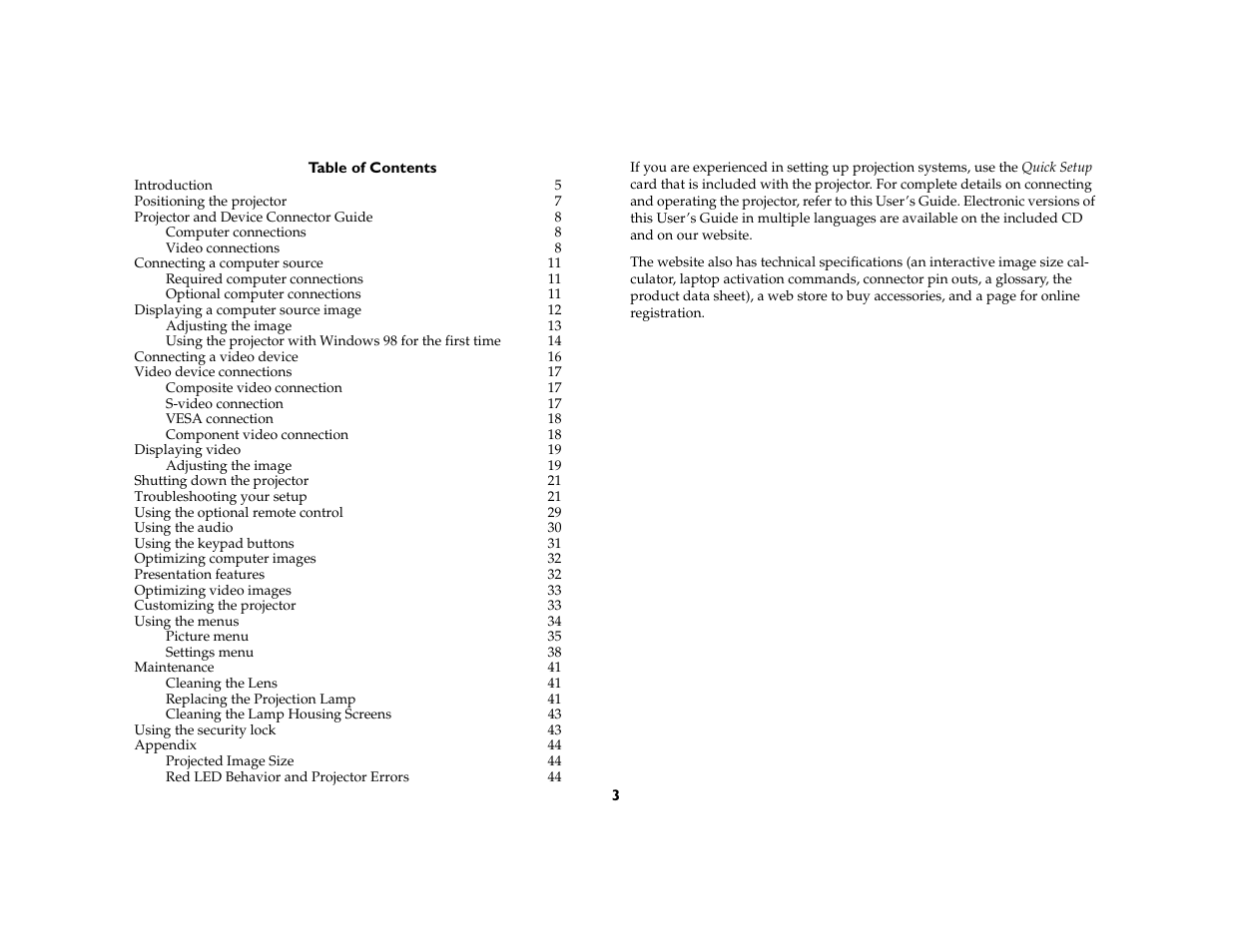 InFocus X1a User Manual | Page 3 / 50