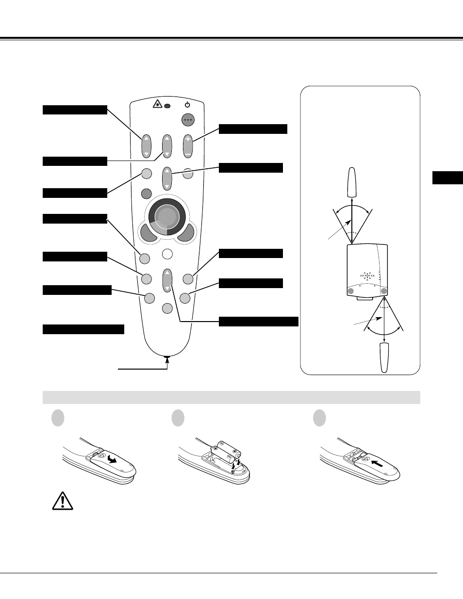 Before operation, Remote control batteries installation | InFocus DP9295 User Manual | Page 15 / 46