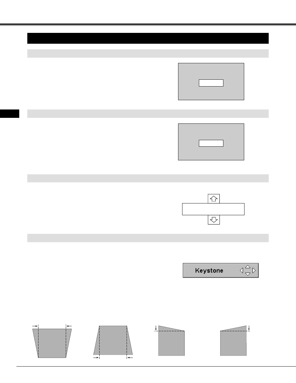 20 basic operation, Adjusting screen, Zoom adjustment focus adjustment | Lens shift adjustment, Keystone adjustment | InFocus DP9295 User Manual | Page 20 / 46