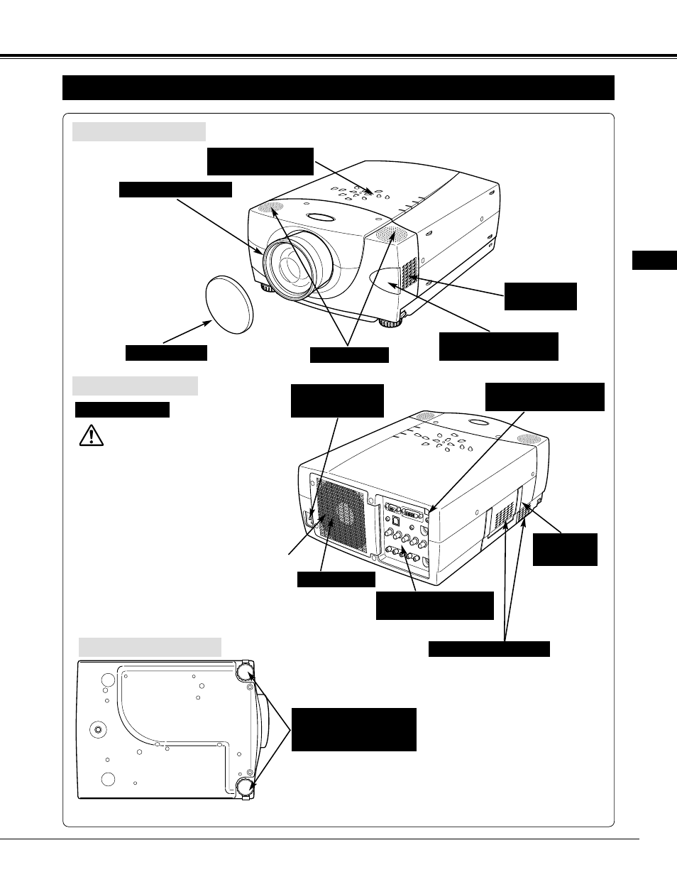 7preparation, Name of each part of projector | InFocus DP9295 User Manual | Page 7 / 46